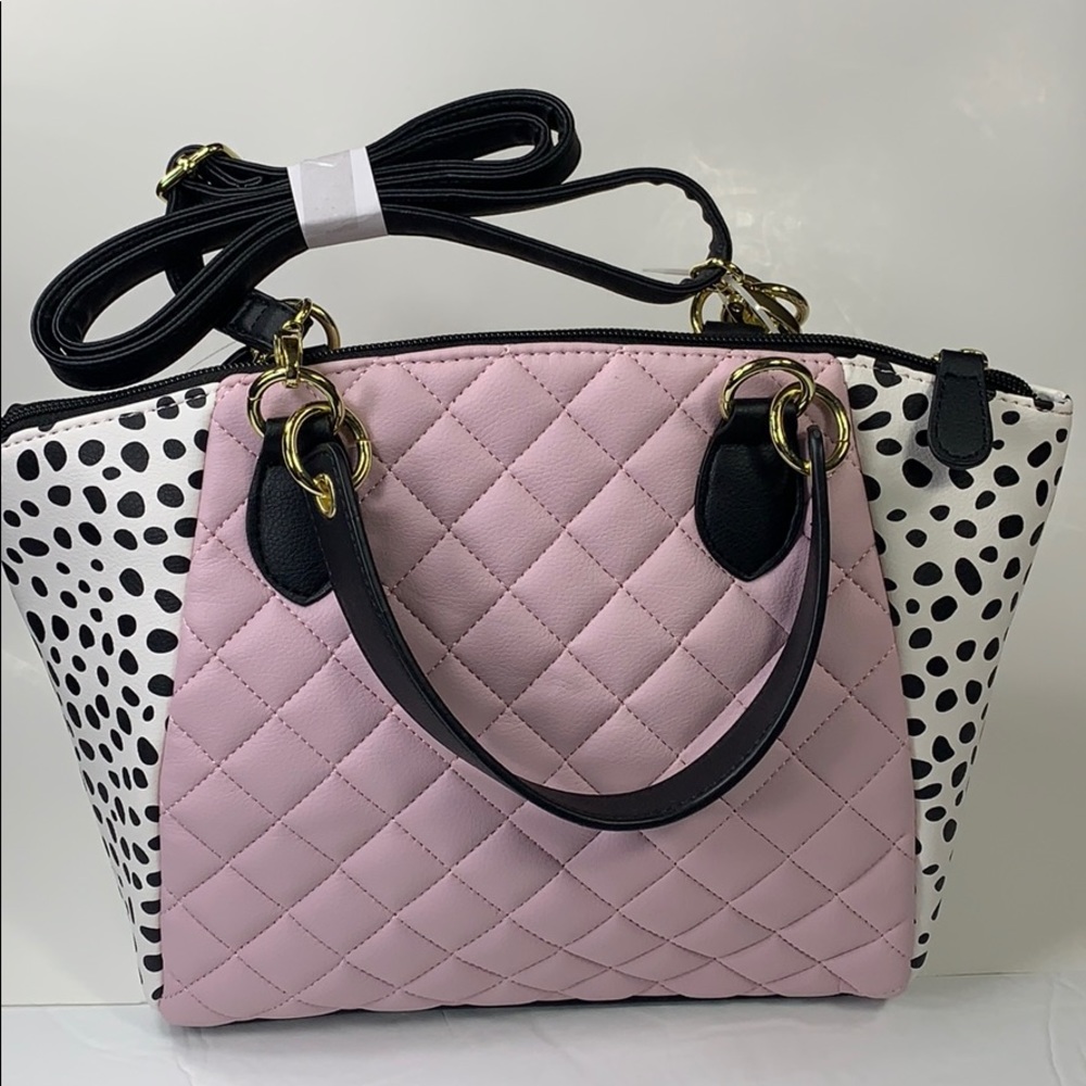 NWT. Betsey Johnson satchel quilted w/animal print - Picture 4 of 8